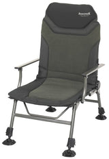 Chaise de pêche à la carpe Anaconda Carp Chair II avec accoudoirs, supportant jusqu'à 165 kg sans problème