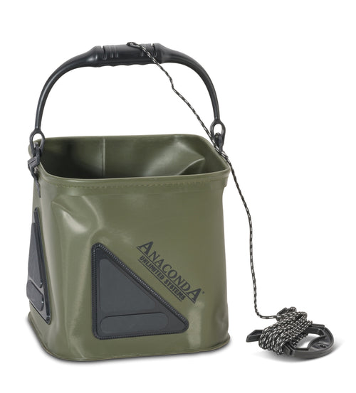 Seau pliable Anaconda Pull Up Bucket de 17 litres avec corde de 6 mètres