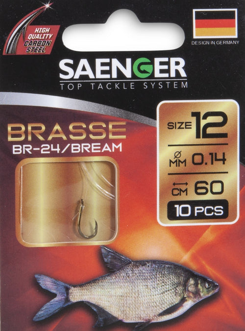 Brassenhaken Gr. 6 gebunden, 0,20 mm, Länge 60 cm