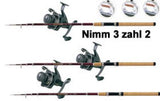 Nimm 3 und bezahle 2 Angelset Set mit 3 Ruten + Futteral