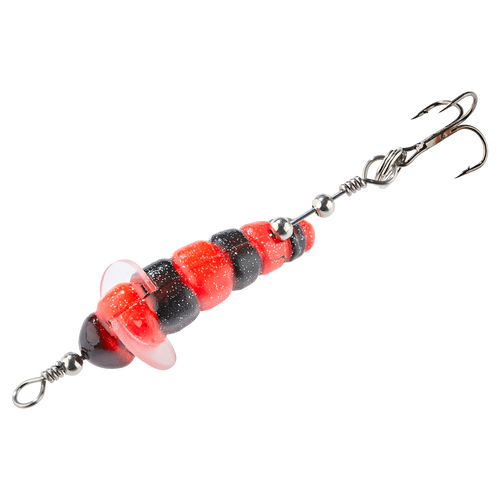 Leurre de pêche à la truite Balzer Killer Made Spinning Maggot rouge noir
