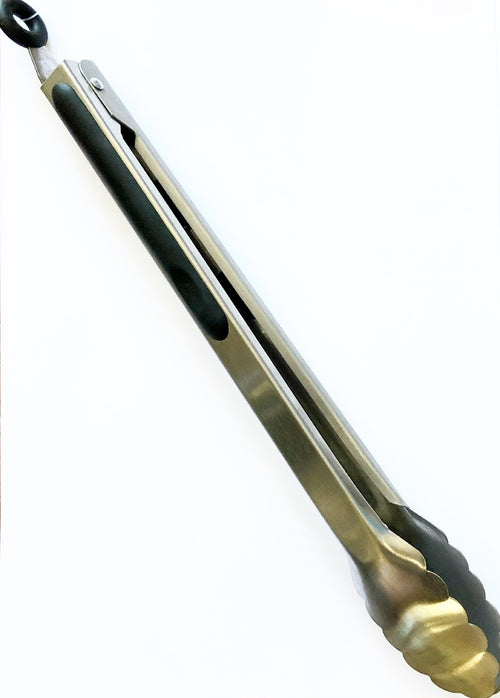 Barbeque Zange als Grillwender oder Steakwender 31 cm lang aus Edelstahl