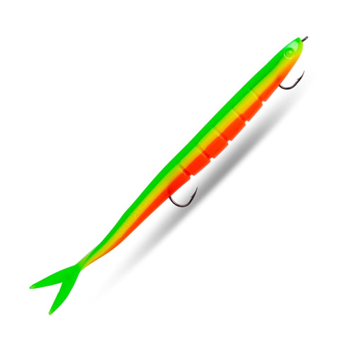 Leurre brochet Iron Claw Elongator Shad 28 cm 53 grammes couleur rashy shad leurre de pêche