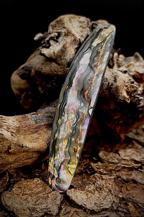 Barrette en nacre disco, env. 10 cuillères en nacre, fait main