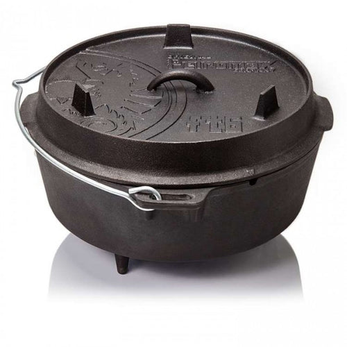 Petromax Feuertopf ft6, 5,5 litres, cocotte en fonte avec couvercle, idéale pour 4 à 8 personnes