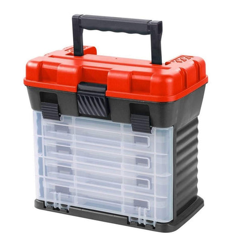 Balzer Shirasu Organizer Angelkoffer Angelbox 28 * 17,5 * 26 cm mit 4 Kunstköderboxen