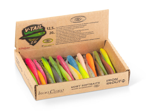 Moby Softbaits V-Tail 2.0 Longueur 19 cm Wild Mix