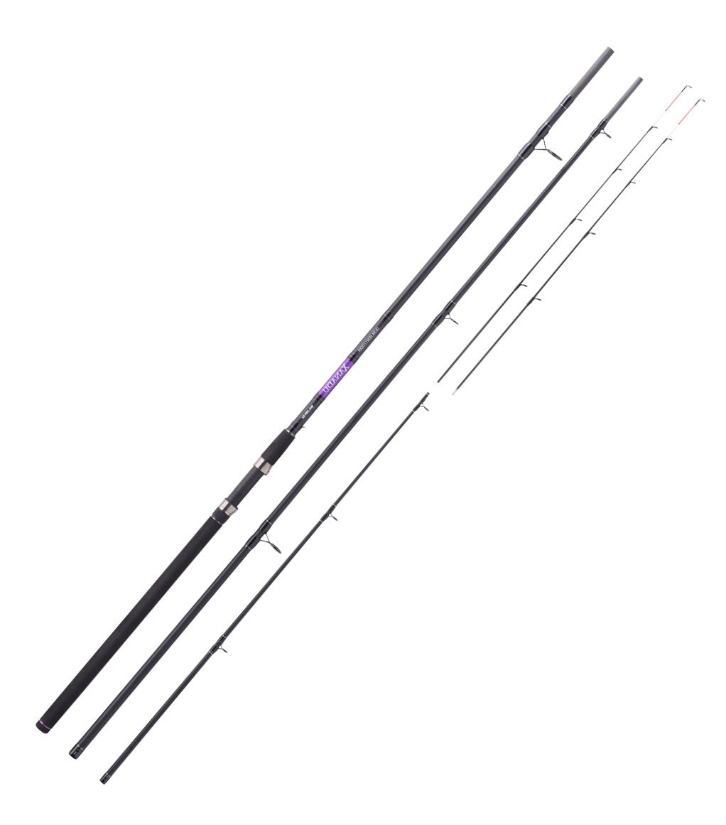 Balzer Xanadu Heavy Feeder, 3,90m Feederrute bis 150 Gramm Wurfgewicht 2 Spitzen 1,37 Meter Transport
