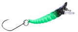Leurre souple imitation fausse teigne Balzer, vert fluo, 3,5 cm, 3 grammes