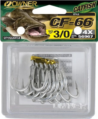 Owner-CF-66-Catfish-Drilling-silber-3-0-6-Stueck-Welsdrillinge-2