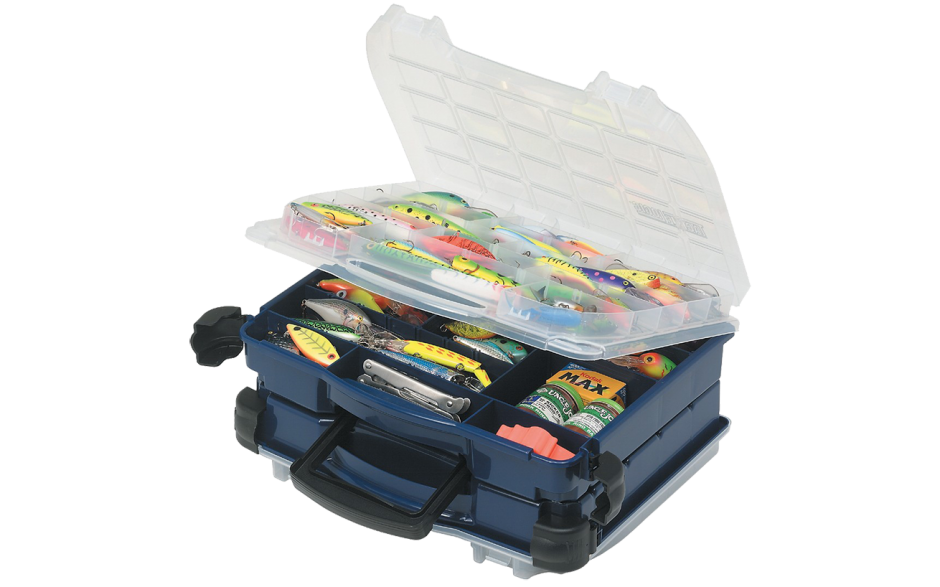 Plano 3952 Over and Under Tackle Box for fishing accessories and gear, double-sided usable