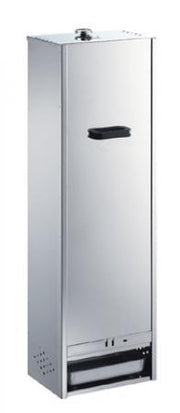 Fumoir 100 x 39 x 28 cm en acier inoxydable avec porte