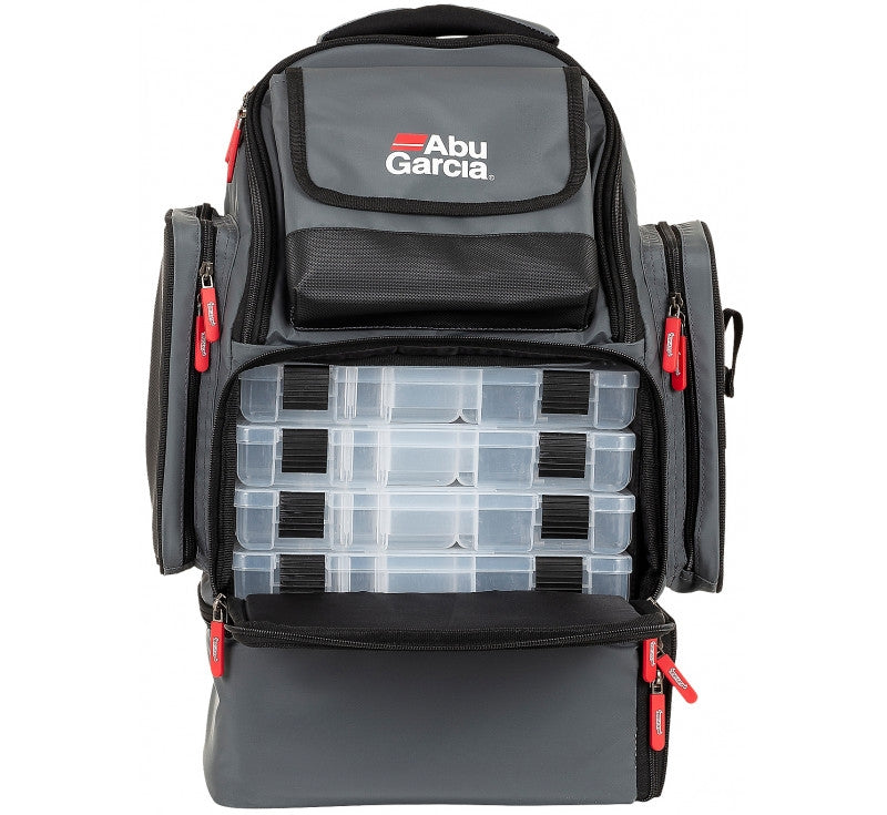 Abu Garcia Beast Angelrucksack mit Zubehörboxen 40 * 20 * 53 cm mit Kühlfach herausnehmbar