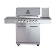 Allgrill Allrounder L Gasgrill mit Seitenbrenner Volledelstahl Gasgrill 20,7 kW 4flammig Gasgrill 71 * 46cm Grillfläche