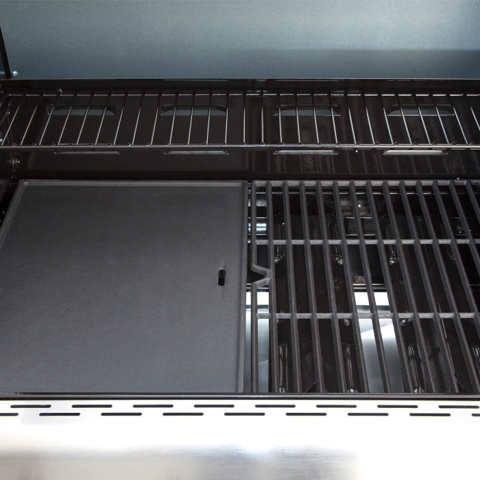 Barbecue à gaz Allgrill Festival en acier inoxydable noir, 15,5 kW, 4 brûleurs, surface de cuisson 66 x 42 cm