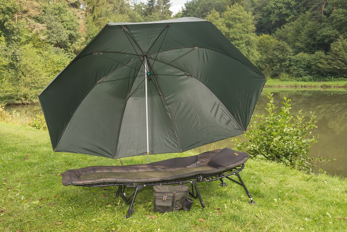 Anaconda Oval 345 Solid Nubrolly Angelschirm Anglerschirm 3 * 345 cm mit leicht ovaler Form