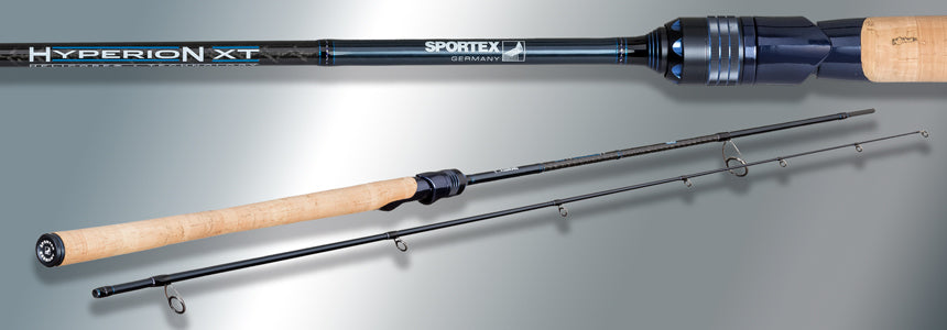 Canne à pêche Sportex Hyperion XT 2,7 mètres, puissance de lancer 20 grammes, encombrement 1,39 mètre