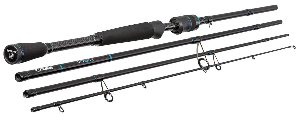 Canne à pêche Sportex Nova PT2411, canne de voyage 2,4 mètres, puissance de lancer 20 g, canne de voyage en 4 brins