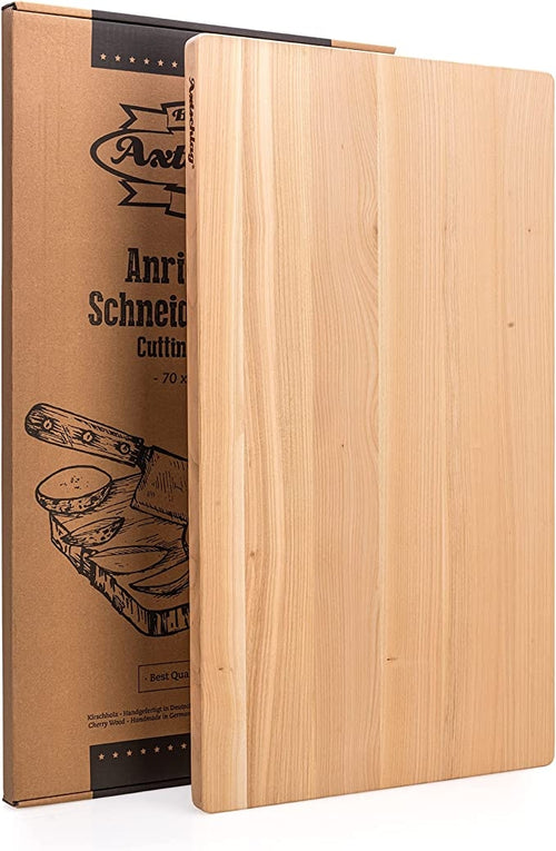 Axtschlag BBQ Anrichtbrett und Schneidebrett L Großes Arbeitsbrett - 40 x 35 x 2,5 cm ideal für Küche und Grill und BBQ