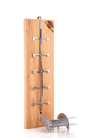 Planche à saumon flambé premium cerisier 50 * 15 cm 2,5 cm d'épaisseur XXL en bois de cerisier aromatique fait main