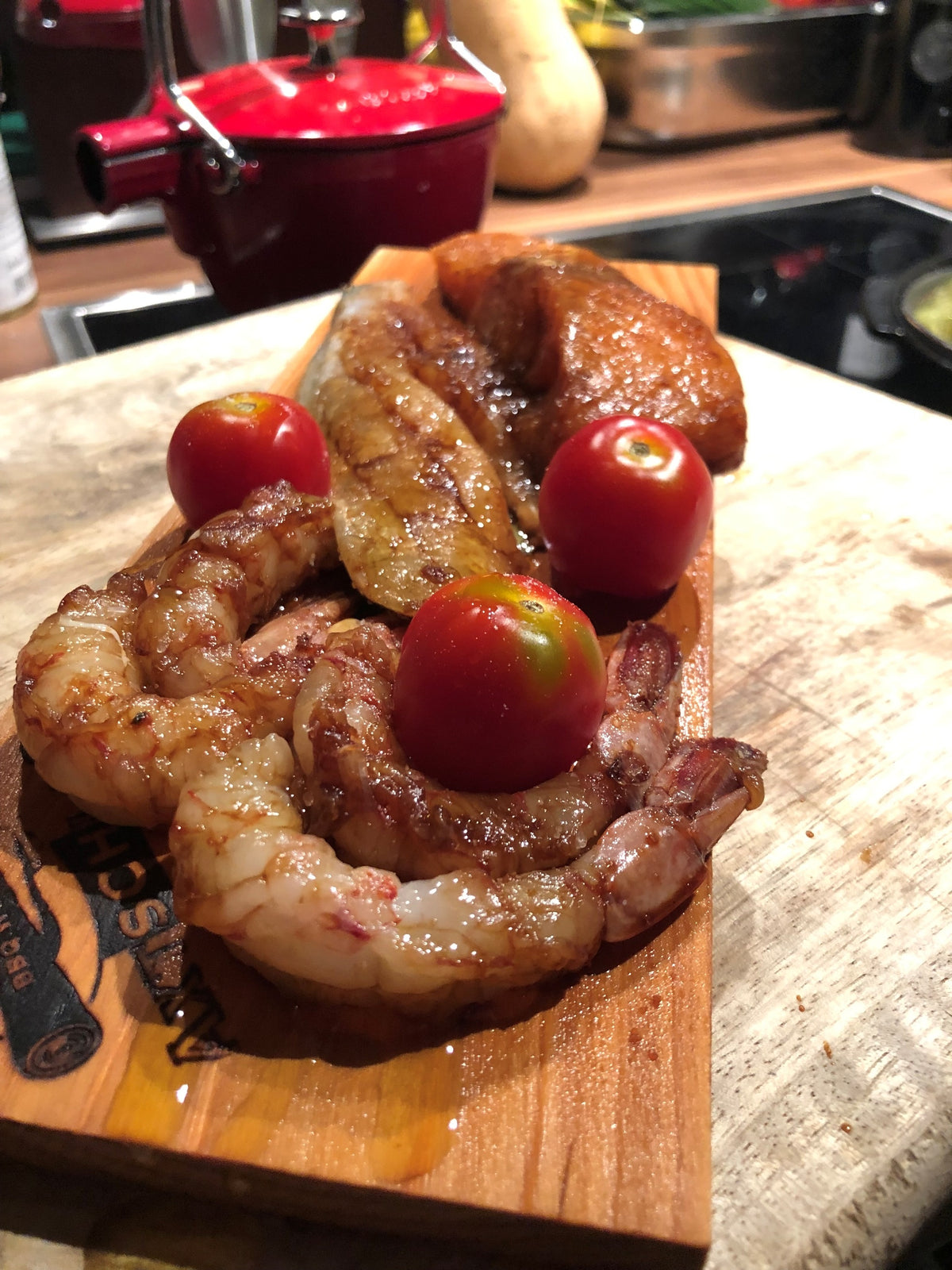 Axtschlag Planche à barbecue en bois de cerisier, 2 pièces, 40 * 15 * 11 mm