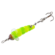 Leurre de pêche Balzer Killer Made Spinning Maggot pour truite jaune vert
