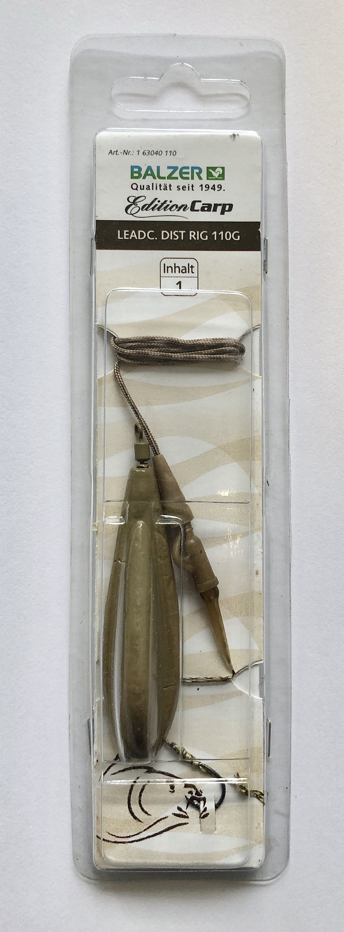 Bas de ligne carpe Balzer Leadcore avec plomb de pêche et bas de ligne pour bouillette avec hameçon 70 grammes