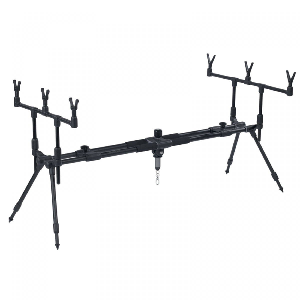 Balzer Metallica Rod Pod Gold Hochwertiges Rod Pod für Angelruten als Tripod oder Quadpod