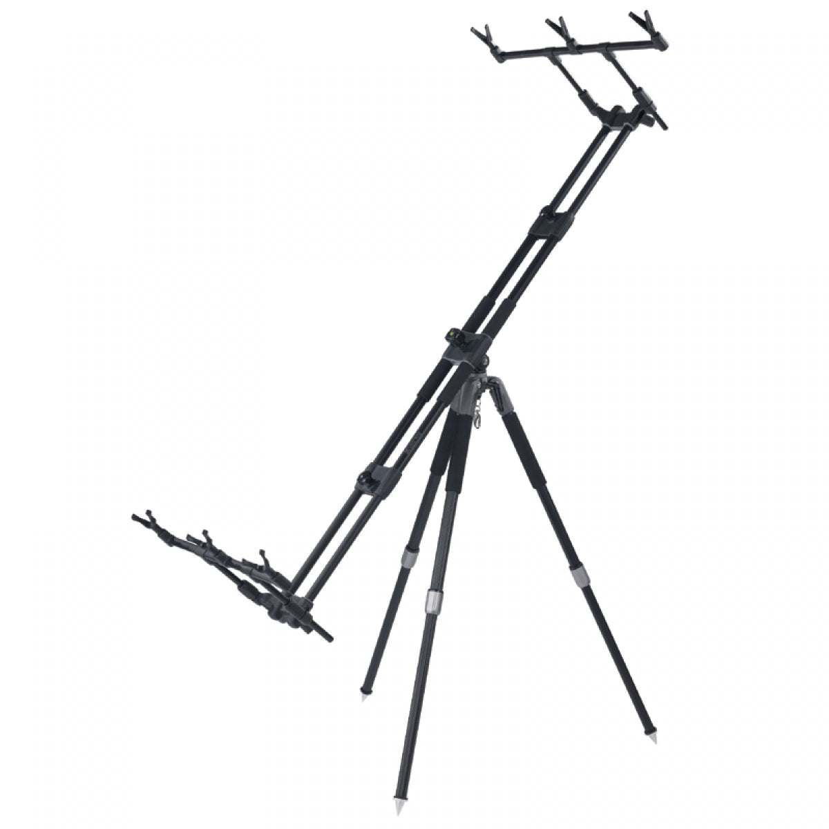 Balzer Metallica Rod Pod Gold Hochwertiges Rod Pod für Angelruten als Tripod oder Quadpod