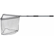 Épuisette Balzer Metallica XTra Strong, 2 sections télescopique, 2,2 mètres, longueur de bras 70 cm, filet caoutchouté