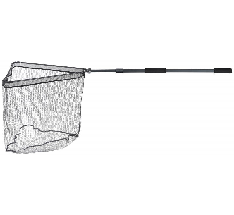Balzer Metallica Kescher XTra Strong Unterfangkescher 2teilig teleskopierbar 2,2 Meter Armlänge 70 cm gummiertes Keschernetz
