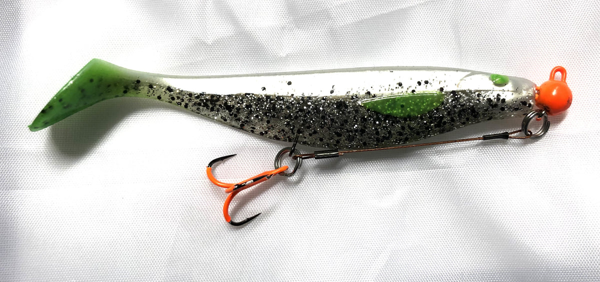 Balzer Shirasu Pike Rig M Gummifischsystem 5 Gramm 6,5 cm 15 kg Tragkraft UV Aktiv