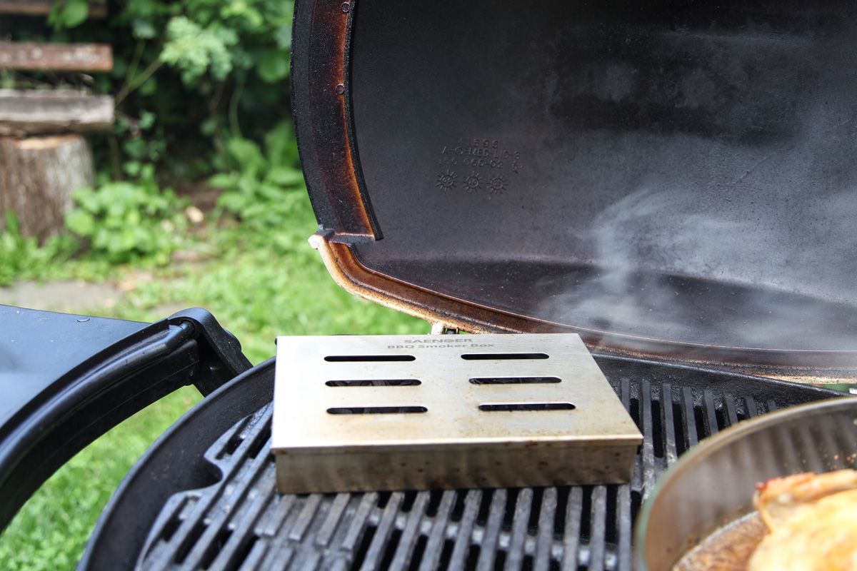 BBQ Smoke Box für Räuchermehl und Räucherchips 21 * 13 * 3,4 cm