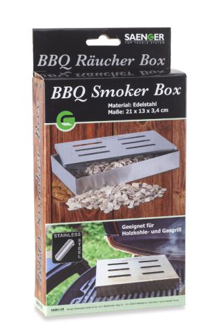 BBQ Smoke Box für Räuchermehl und Räucherchips 21 * 13 * 3,4 cm