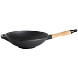 Wok für Gasgrill Holzkohlerigg Gusswok 30 * 7,5 cm