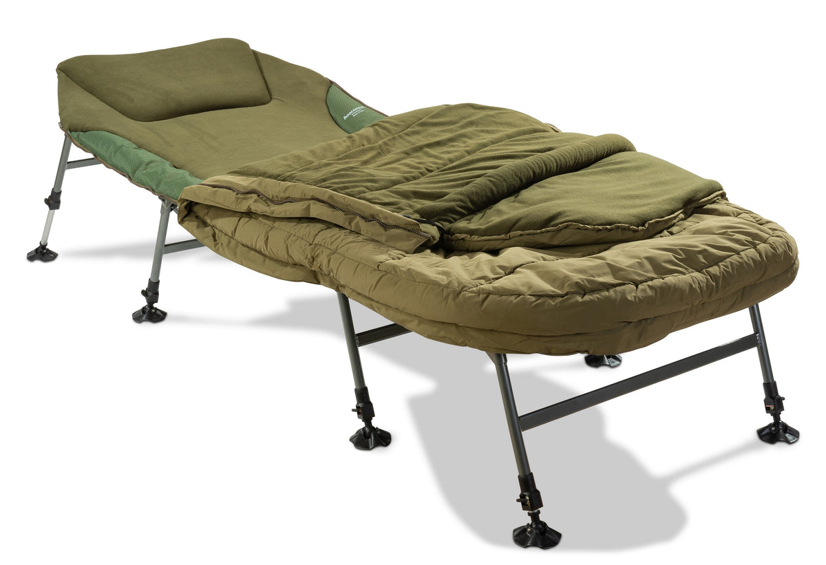 Anaconda 4-Season Bed Chair Angelliege mit Schlafsack