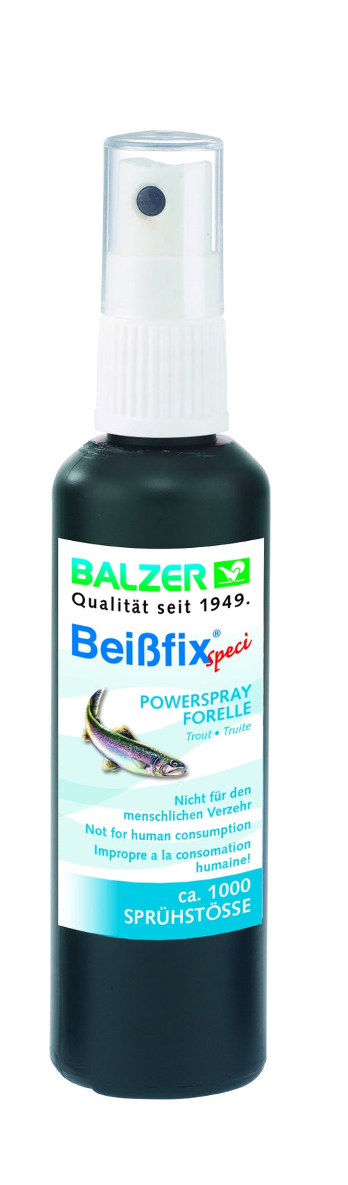Beißfix Power Spray 50ml Truite Spécial, attractant liquide pour de nombreuses espèces de poissons comme les truites et les saumons