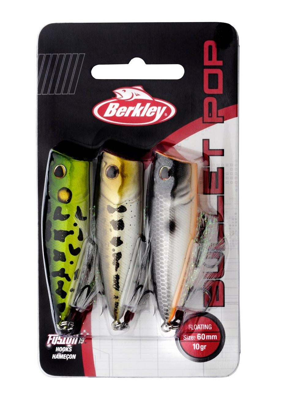 Berkley Bullet Pop 6 cm 3 er Pack Popper Angelköder Raubfischköder Hechtköder