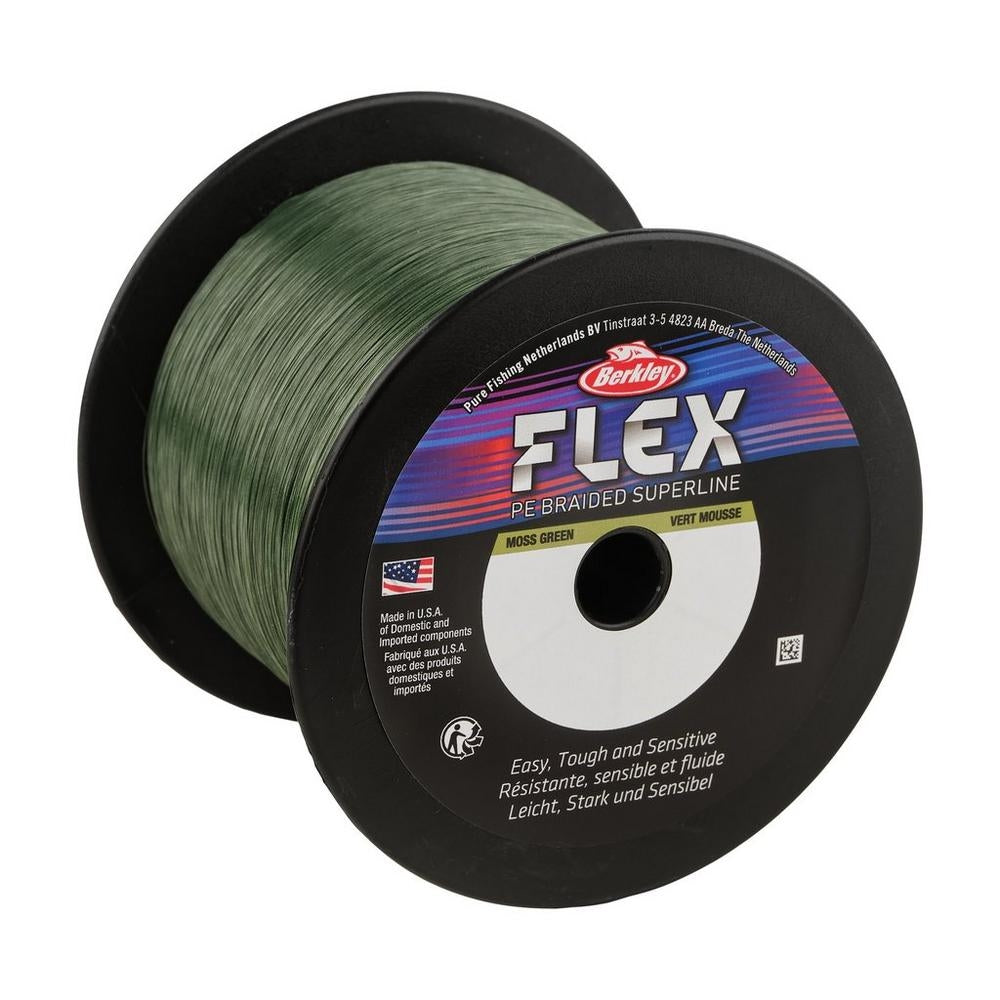 Berkley Flex Geflochtene Angelschnur 0,25 mm 18,4 kg pro Meter ultra sensible und leichte Angelschnur PE Braid
