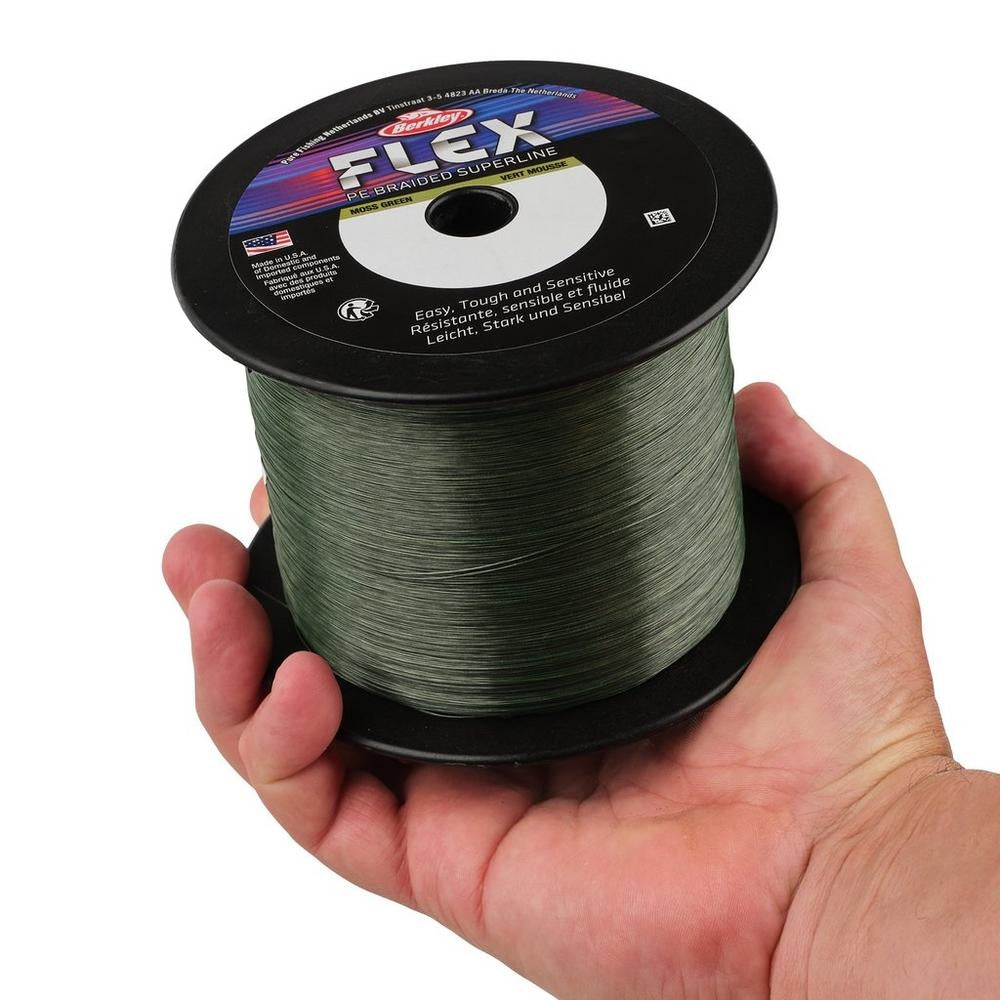 Berkley Flex Geflochtene Angelschnur 0,25 mm 18,4 kg pro Meter ultra sensible und leichte Angelschnur PE Braid