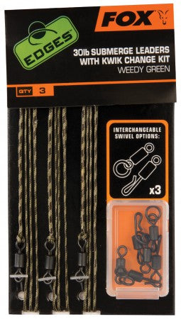 FOX Edges Submerge Leaders with Kwik Change Kit 30 lb