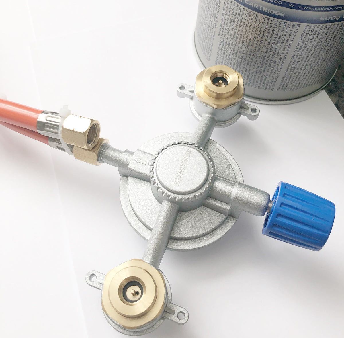 Cadac Dual Power Pak pour l'utilisation de 2 cartouches de gaz à visser pour barbecues à gaz 50 mbar