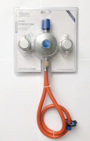 Cadac Dual Power Pak pour l'utilisation de 2 cartouches de gaz à visser pour barbecues à gaz 50 mbar