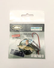 Montage Carolina Rig Balzer avec plomb et hameçon, taille d'hameçon 2, 60 cm, 0,25 mm