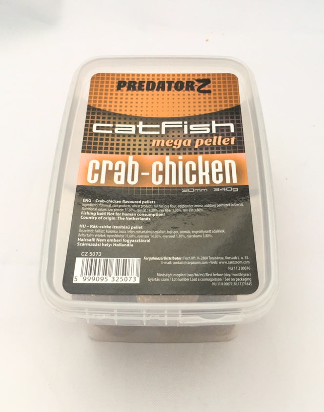 Carp Zoom Catfish Mega Pellet crab chicken 340 Gramm 30 mm