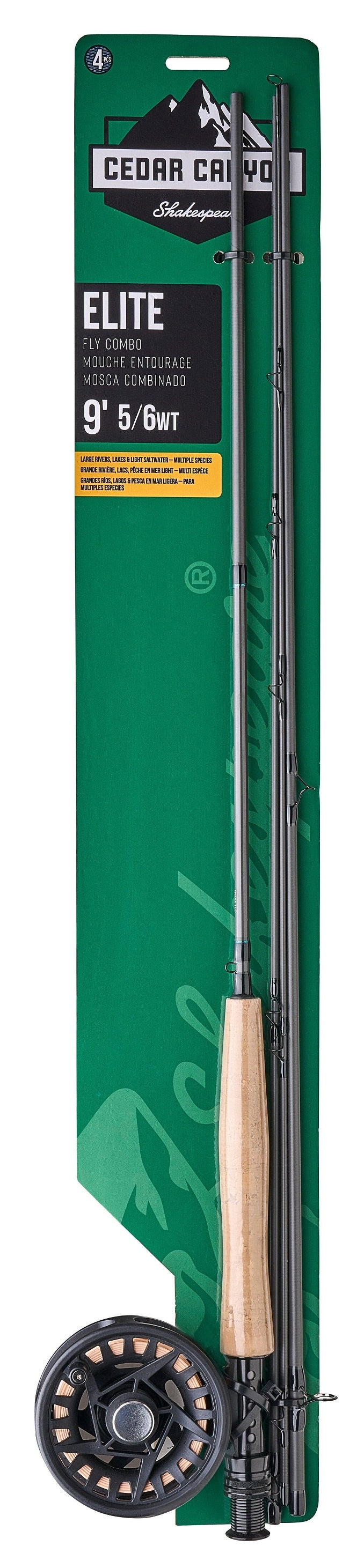 Shakespeare Cedar Canyon Elite Fly Combo Fliegenfischercombo mit Angelrute, Angelrolle, Angelschnur und Backingline und Vorfach