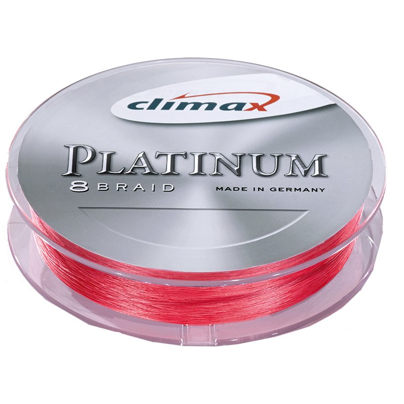 Climax Platinum 8 Braid geflochtene Angelschnur ROT 0,16 mm/15,5 kg- 1 Meter