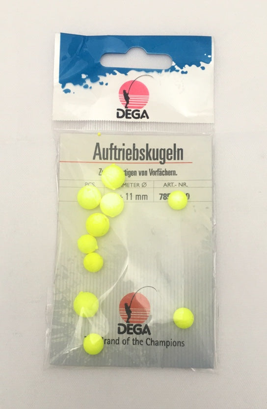 Perles flottantes pour montages et bas de ligne en mer, 10 pièces, 8 et 11 mm