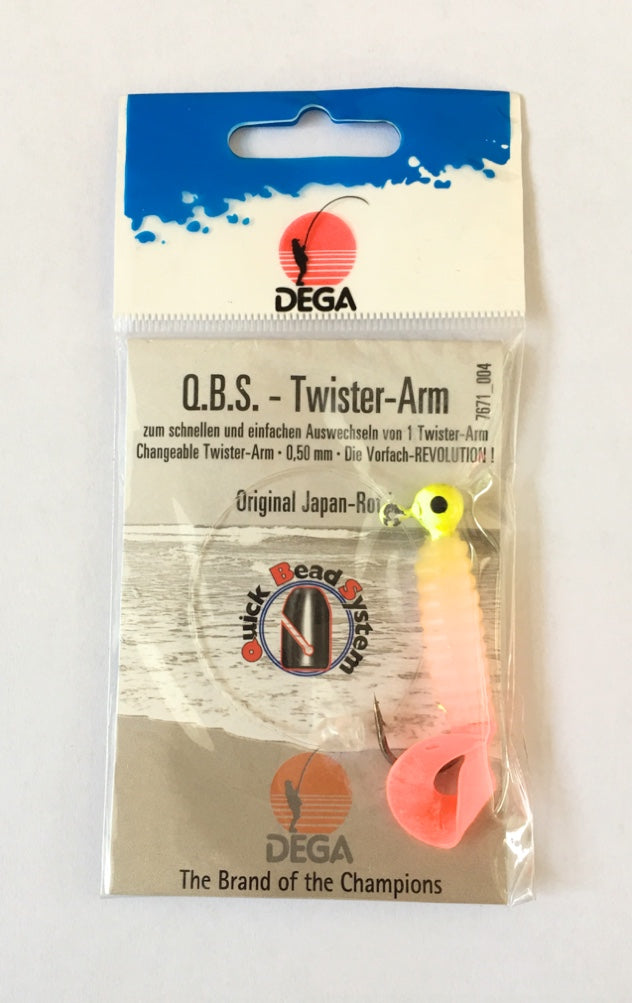 Jenzi OBS Twister Arm mit Twister Meeresköder Twister zum Angeln auf Dorsch und andere Raubfische