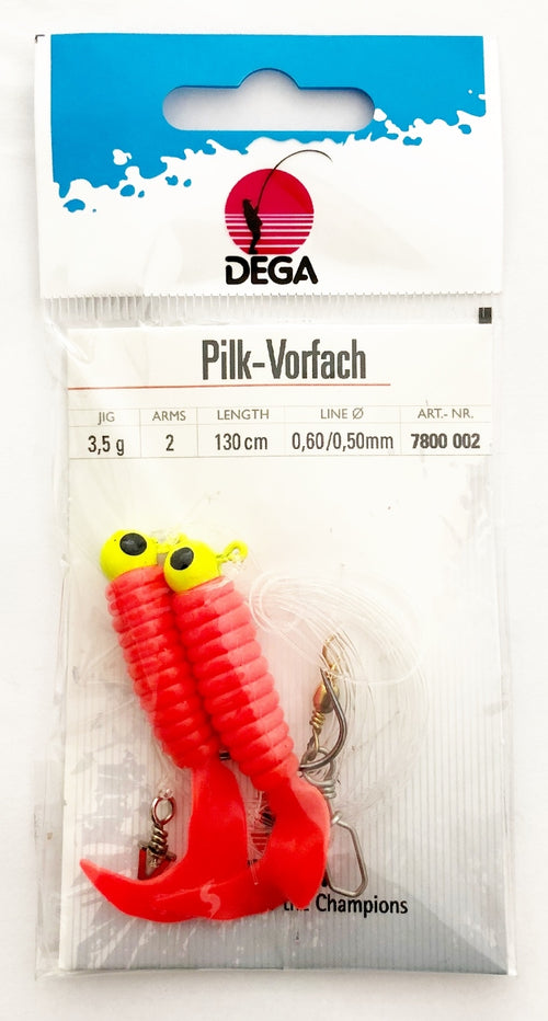 Bas de ligne Dega Pilk avec 2 twisters et émerillon à agrafe